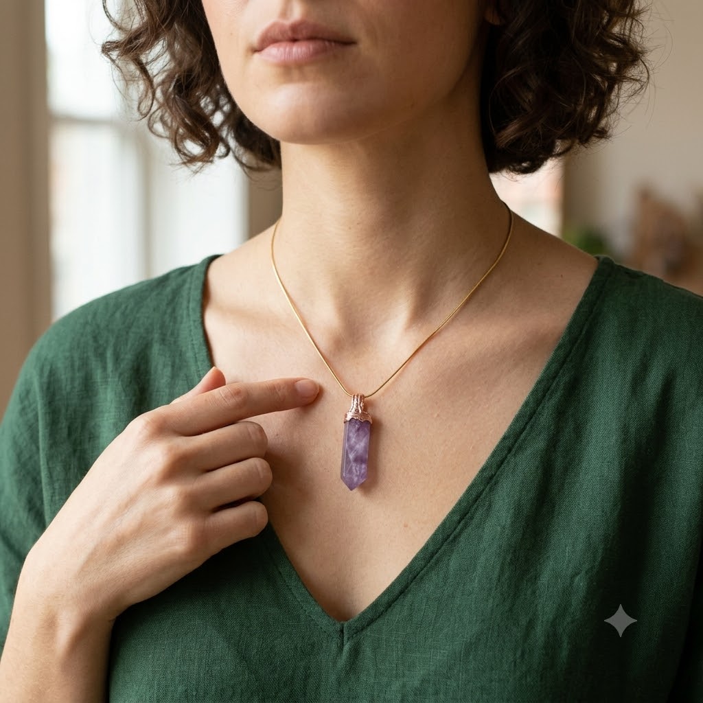 9K Gold Amethyst Talisman