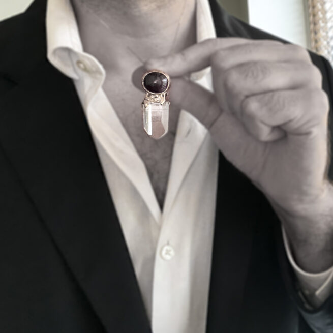 Pendentif Or 9 Carats Rubis Quartz – Image 7