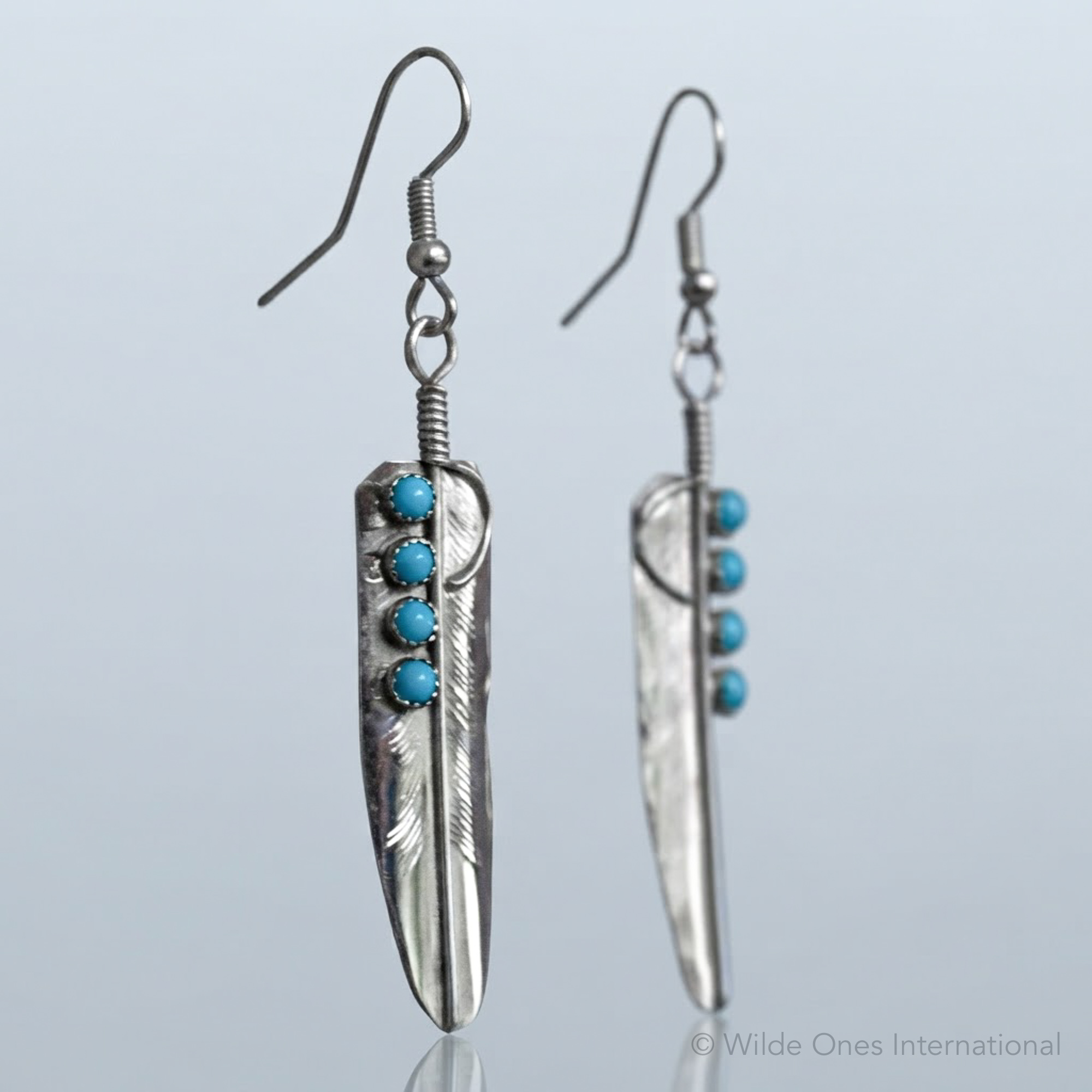 Aaron Davis Feather Earrings - Image 2
