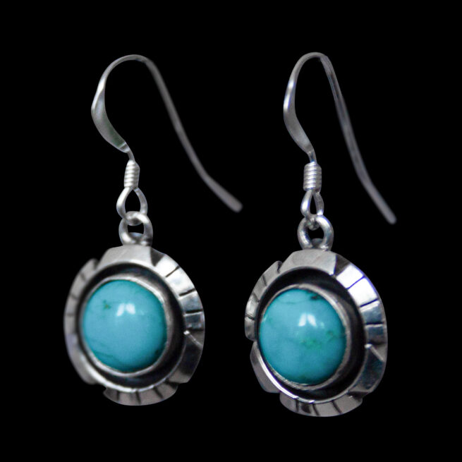 Amos Begay Turquoise Earrings - Image 3