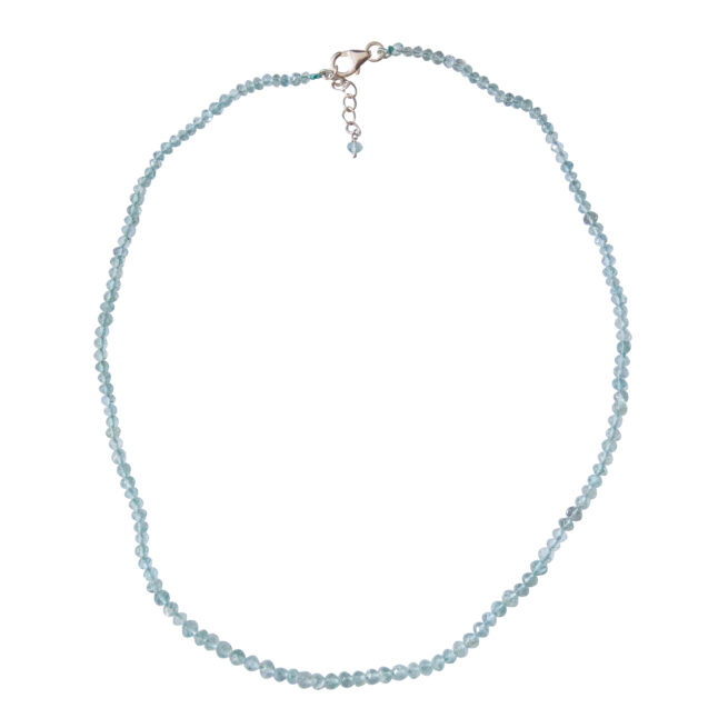 Collier Aquamarine Bleue Facettée – Image 3