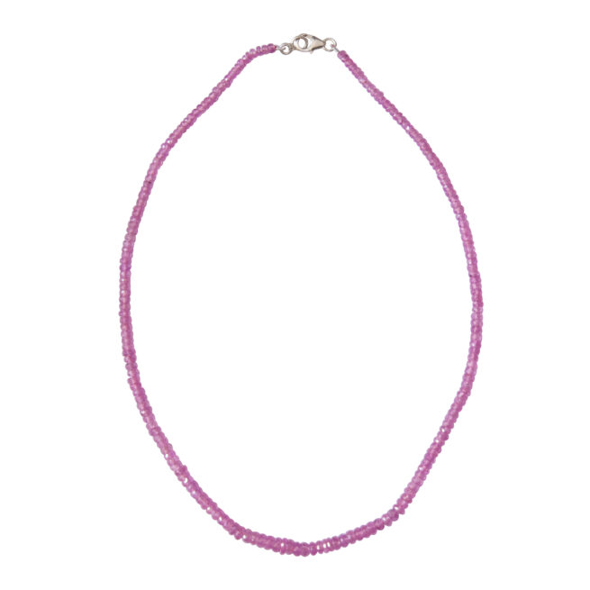 Faceted Pink Sapphire Necklace – Image 3