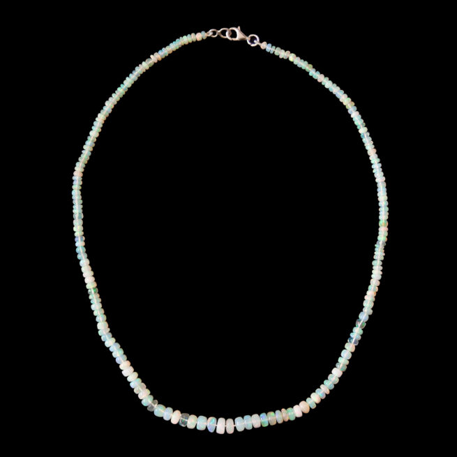 Collier Opale Blanche Facettée – Image 3