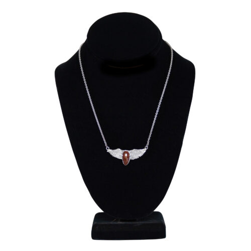 Fire Agate Winged Necklace