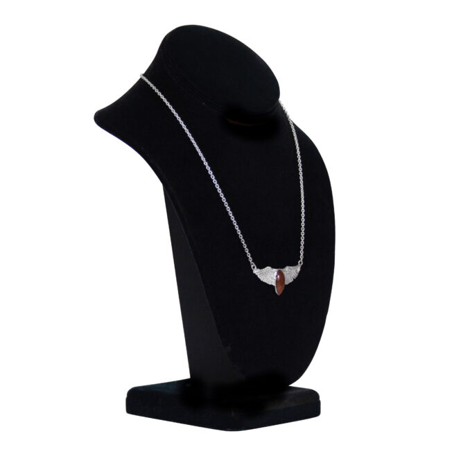 Fire Agate Winged Necklace – Image 2