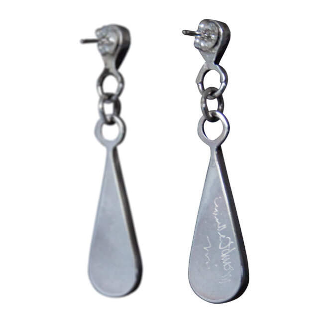 Fish Scale Turquoise Earrings – Image 4