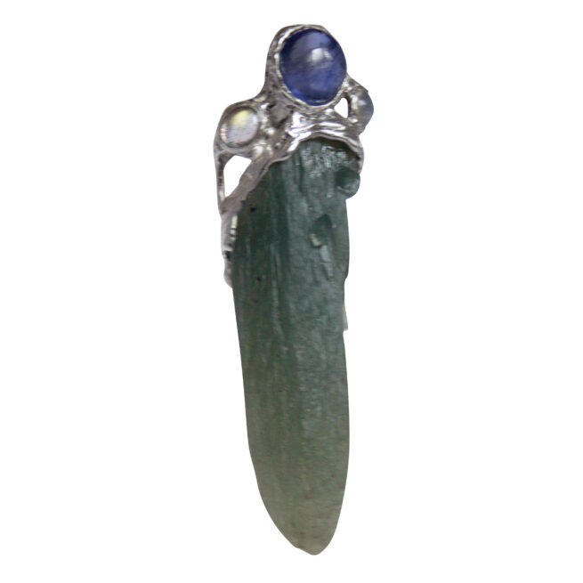 Iolite Moonstone Prasem Pendant - Image 2