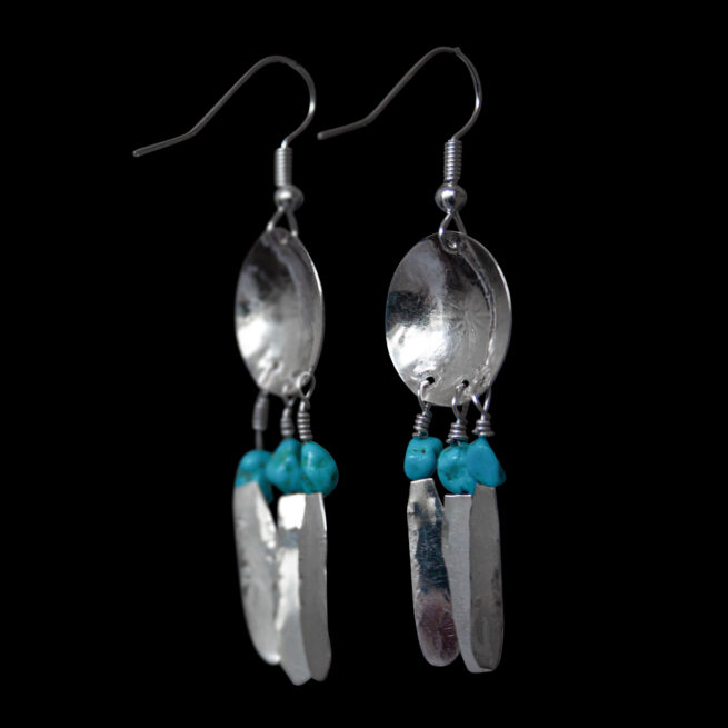Medicine Shield Turquoise Earrings - Image 5