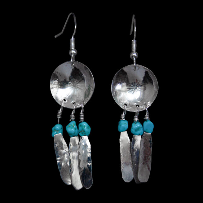 Medicine Shield Turquoise Earrings - Image 4