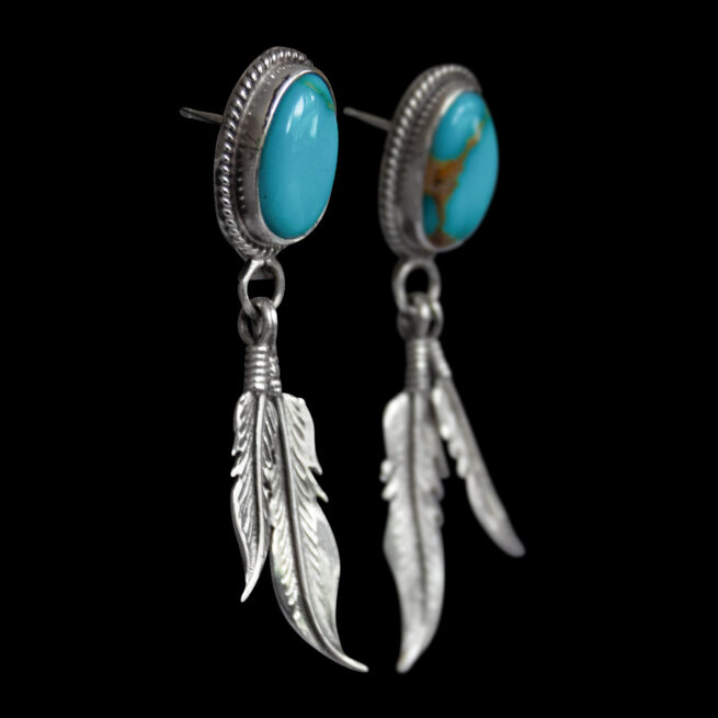 Navajo Nation Turquoise Earrings - Image 2