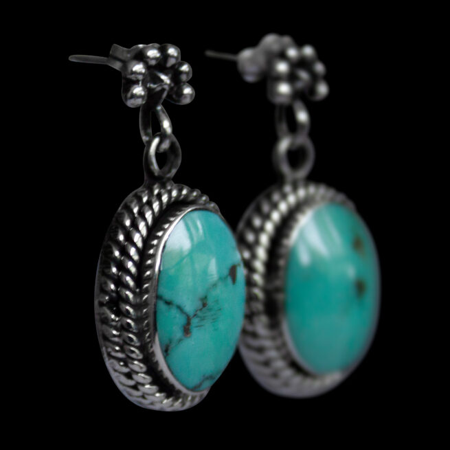 Sheena Jack Green Turquoise Earrings - Image 2