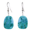 Short Turquoise Slab Earrings - Image 4