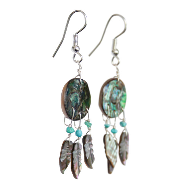 Spirit Shield Earrings - Abalone – Image 2