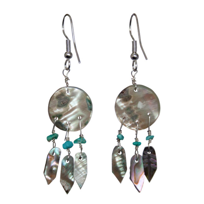 Spirit Shield Earrings - Abalone – Image 3