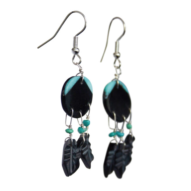 Spirit Shield Earrings - Jet – Image 2