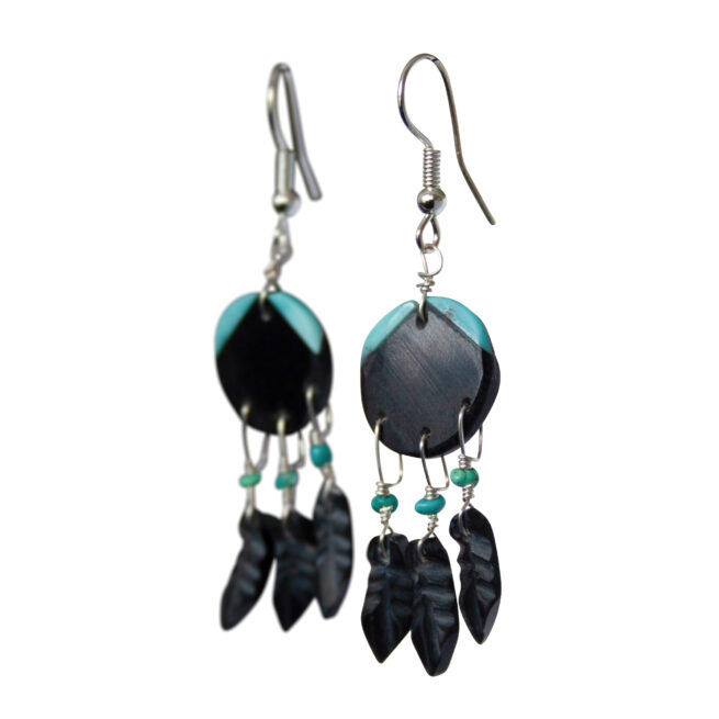 Spirit Shield Earrings - Jet – Image 3