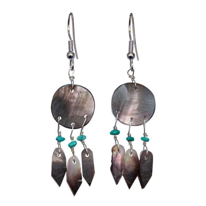 Spirit Shield Earrings - Pearl - Image 4