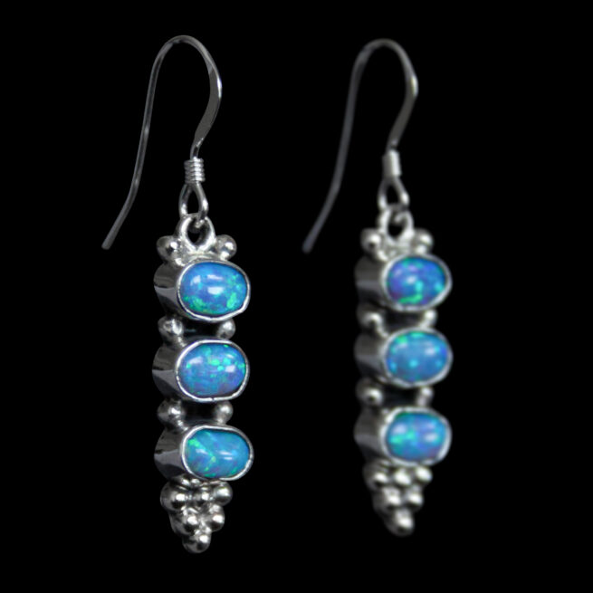 Triple Opal Zuni Earrings - Image 2