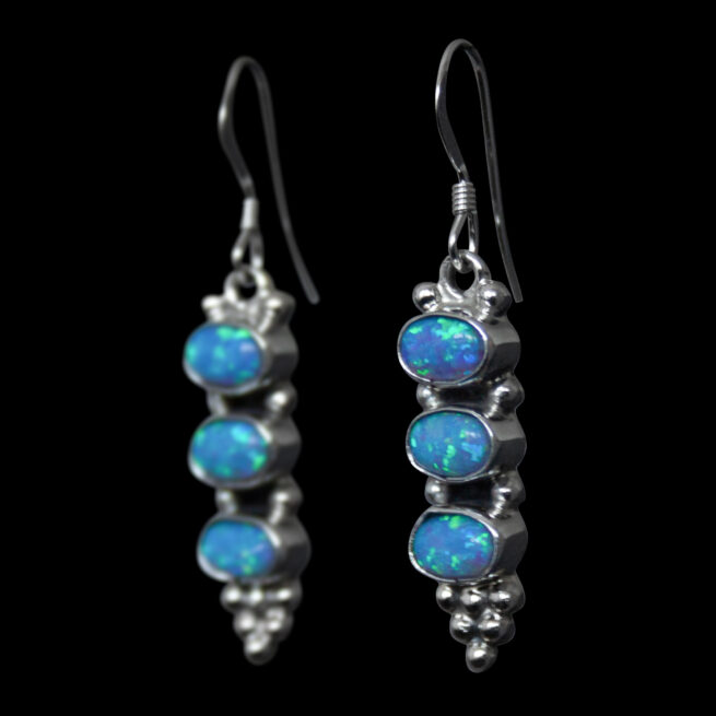 Triple Opal Zuni Earrings - Image 3
