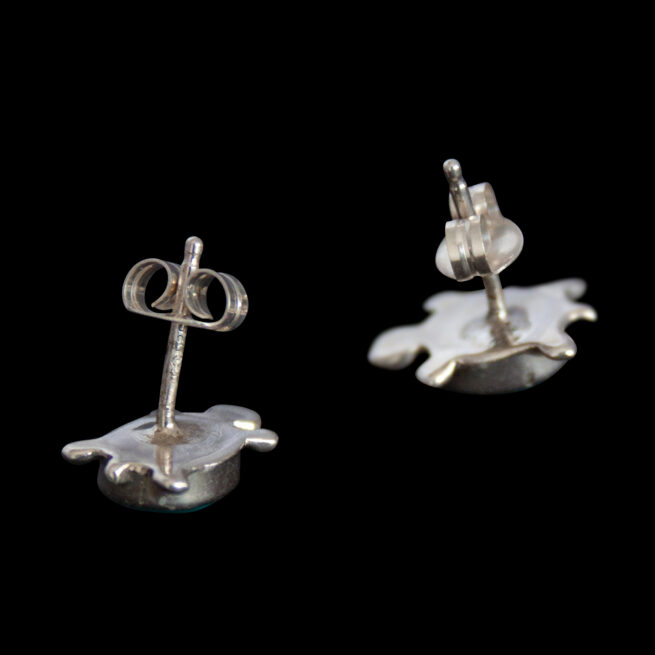 Turquoise Turtle Stud Earrings - Image 4
