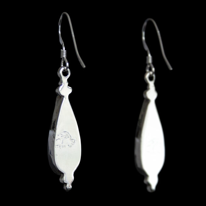 Boucles d'Oreille Argent Opale Blanche – Image 4