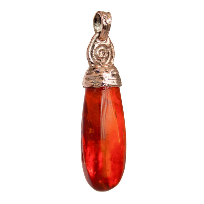 9K Gold Amber Pendant - Image 5