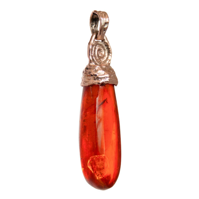 9K Gold Amber Pendant - Image 2