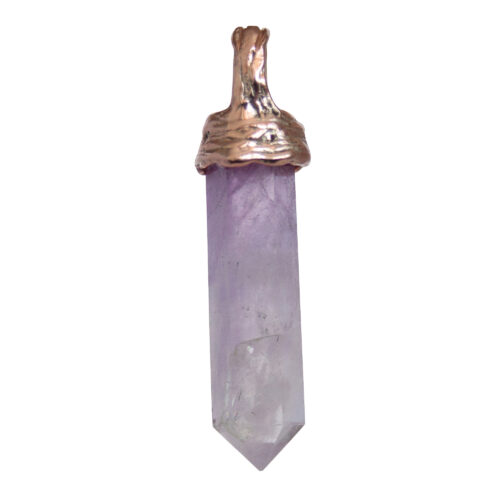 9K Gold Amethyst Point Pendant