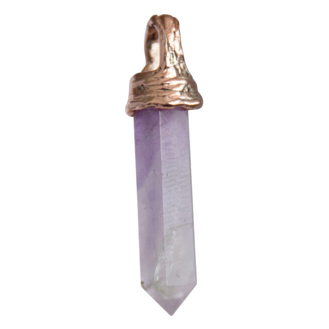 9K Gold Amethyst Point Pendant - Image 2