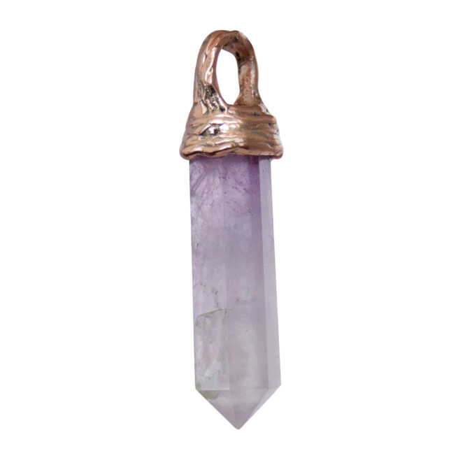 9K Gold Amethyst Point Pendant - Image 3
