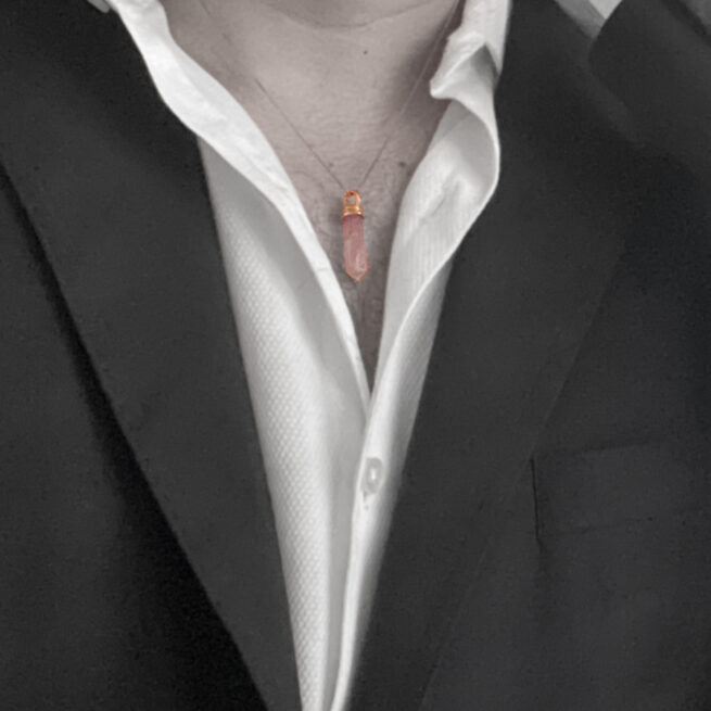 9K Gold Amethyst Point Pendant