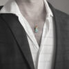 9K Gold Aqua Aura Pendant
