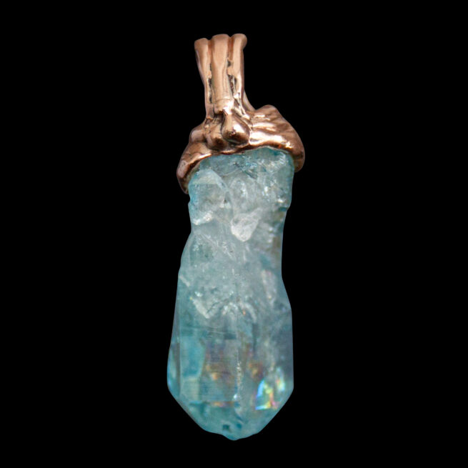 9K Gold Aqua Aura Pendant - Image 5