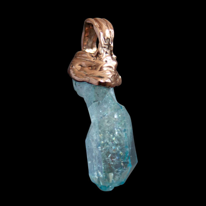 9K Gold Aqua Aura Pendant - Image 3