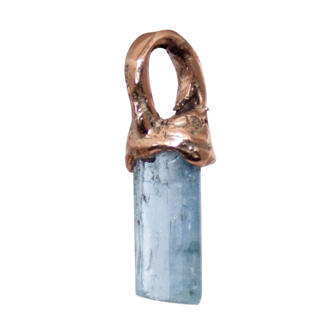 9K Gold Aquamarine Pendant - Image 5