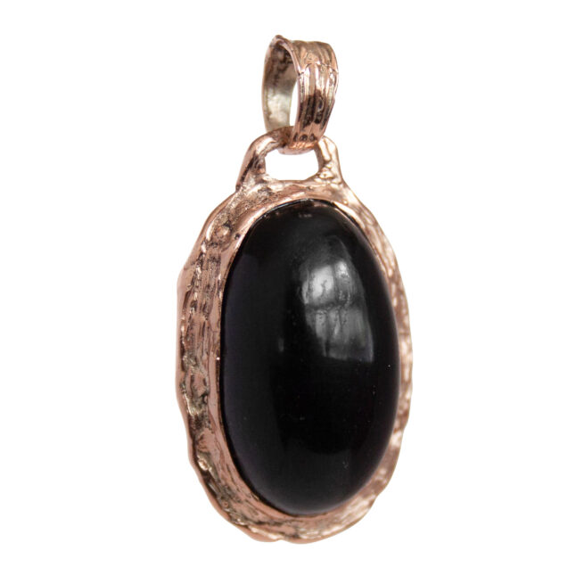 9K Gold Black Spinel Pendant - Image 2