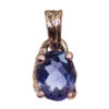 9K Gold Faceted Iolite Pendant