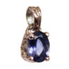 9K Gold Faceted Iolite Pendant - Image 2