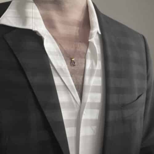 9K Gold Faceted Iolite Pendant