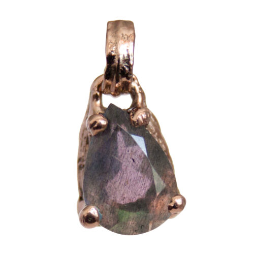 9K Gold Faceted Labradorite Pendant