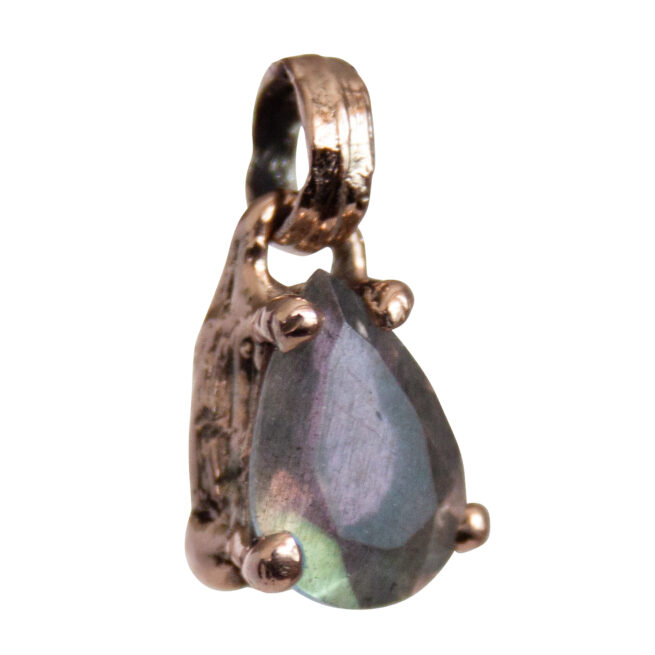9K Gold Faceted Labradorite Pendant - Image 2