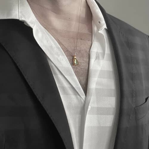 9K Gold Faceted Labradorite Pendant