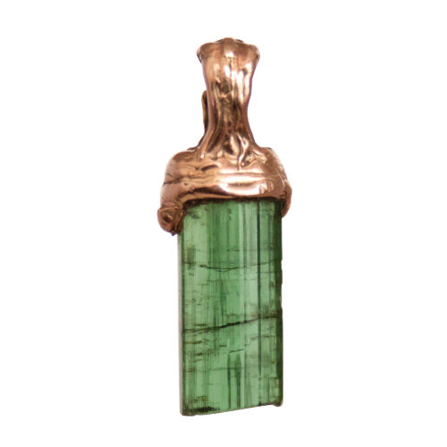 9K Gold Green Tourmaline Talisman