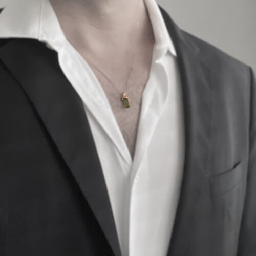9K Gold Green Tourmaline Talisman