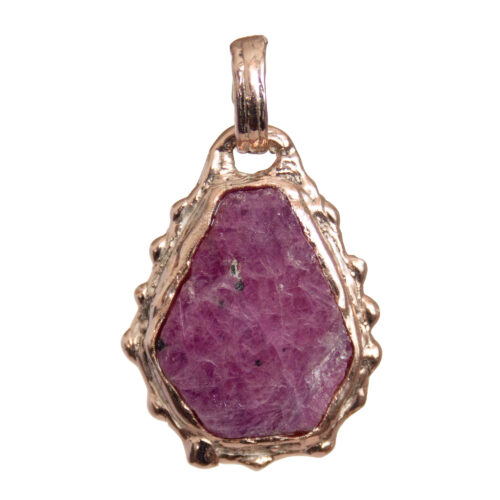 9K Gold Hexagonal Ruby Pendant