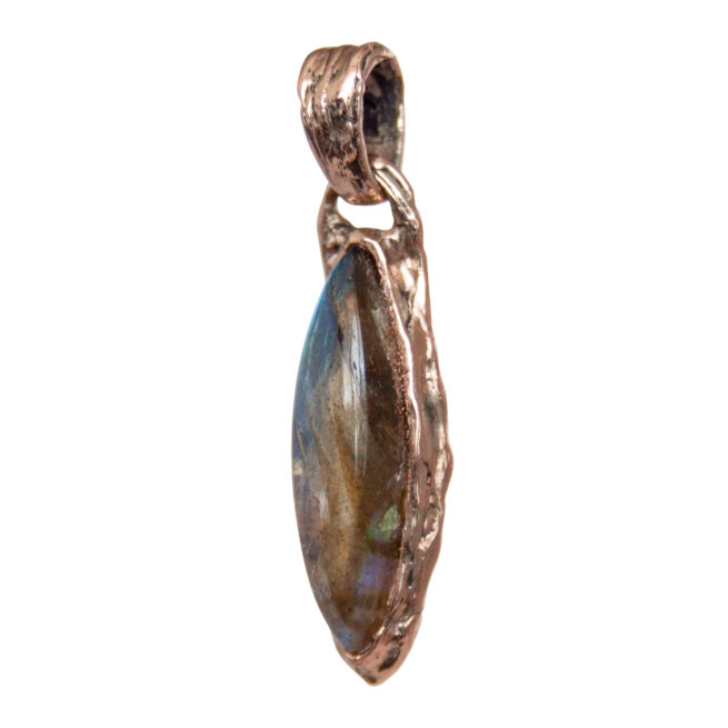 9K Gold Labradorite Pendant - Image 3