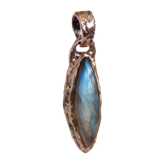 9K Gold Labradorite Pendant - Image 2