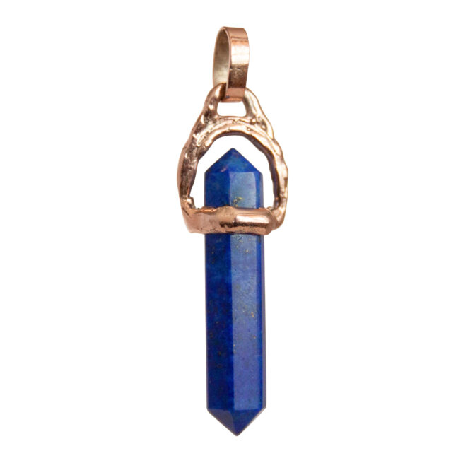 9K Gold Lapis Point Pendant - Image 5