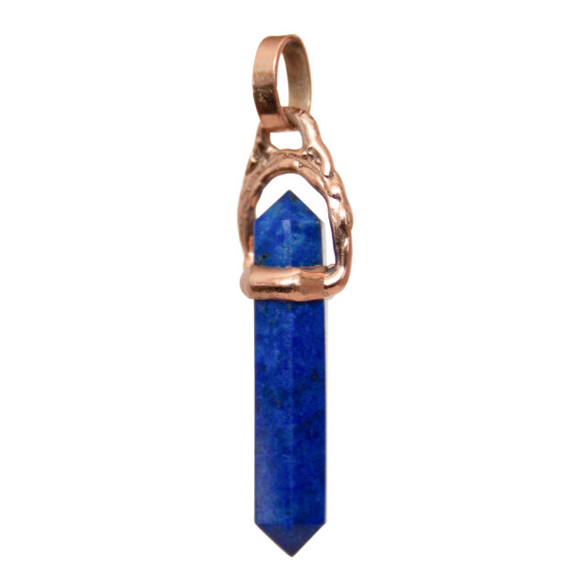 9K Gold Lapis Point Pendant - Image 4
