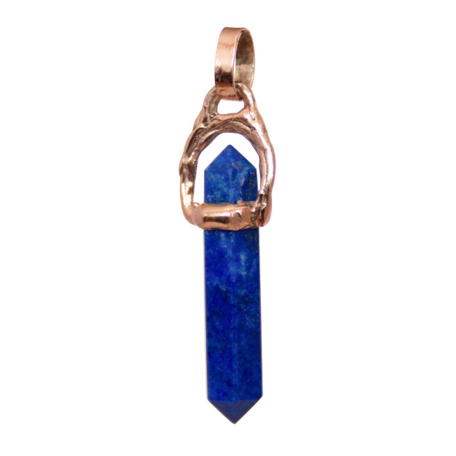 9K Gold Lapis Point Pendant - Image 3